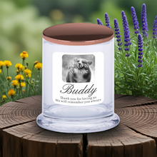 Load image into Gallery viewer, Pet Memorial Candle With Photo - Papaya Scent