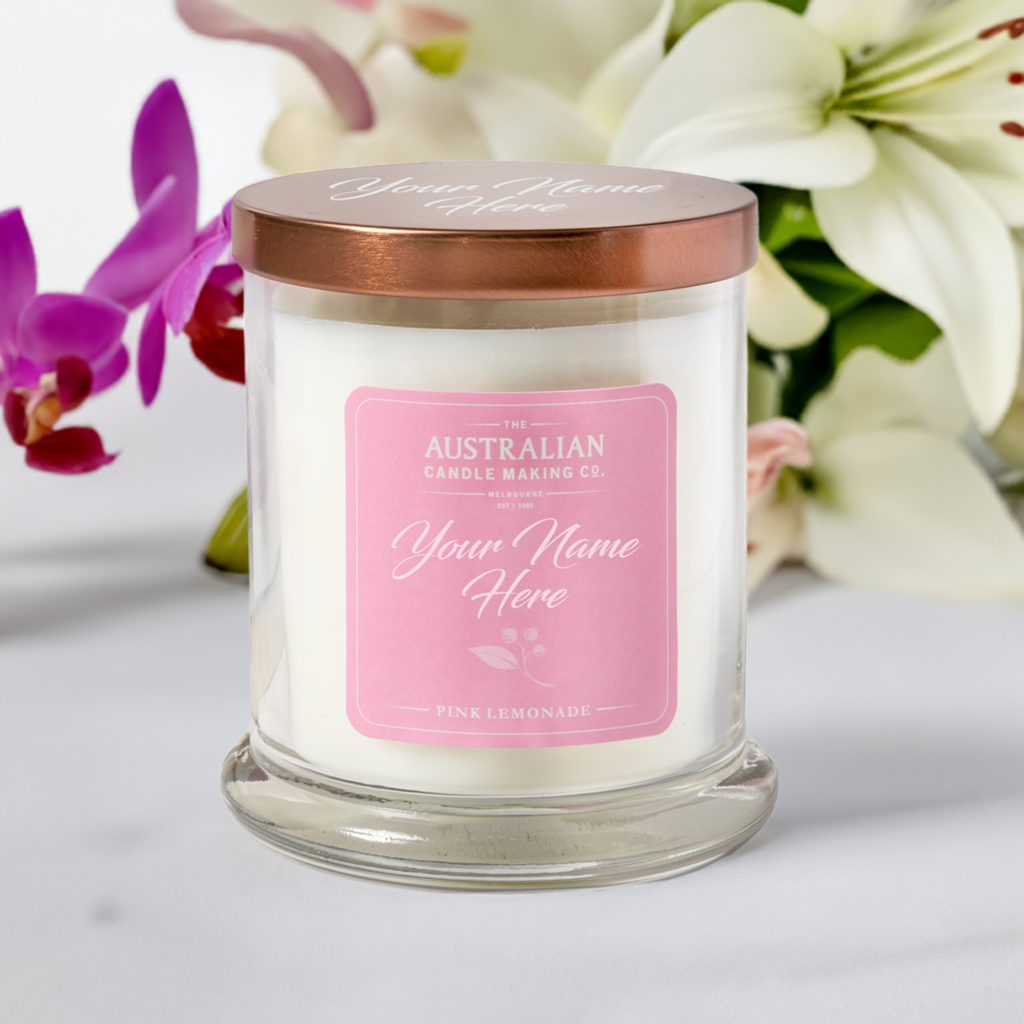 Personalised Signature Collection Soy Candle Pink Lemonade Scent