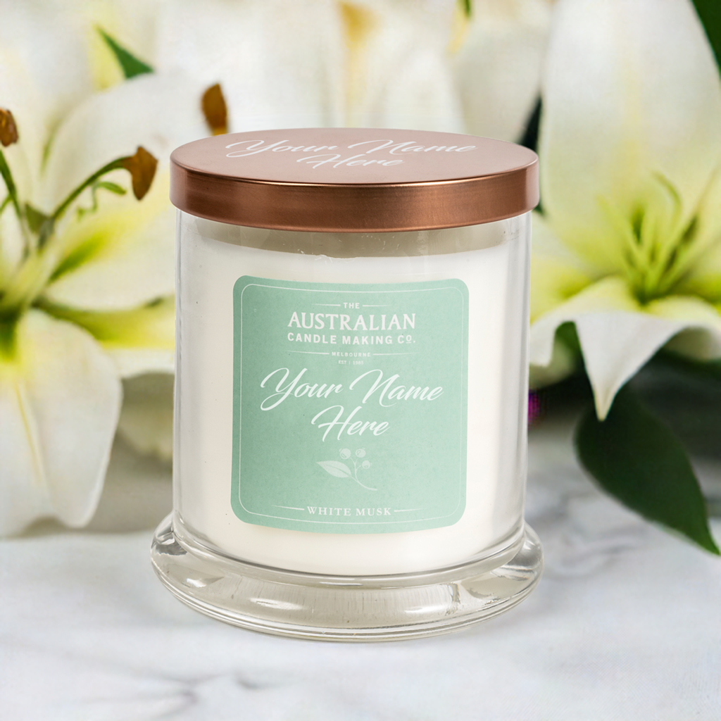 Personalised Signature Collection Soy Candle White Musk Scent