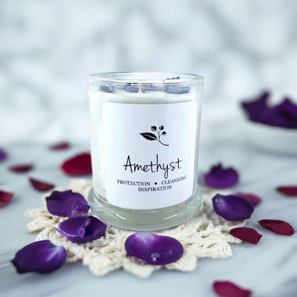 CRYSTAL Candle Rose & Vanilla Scent