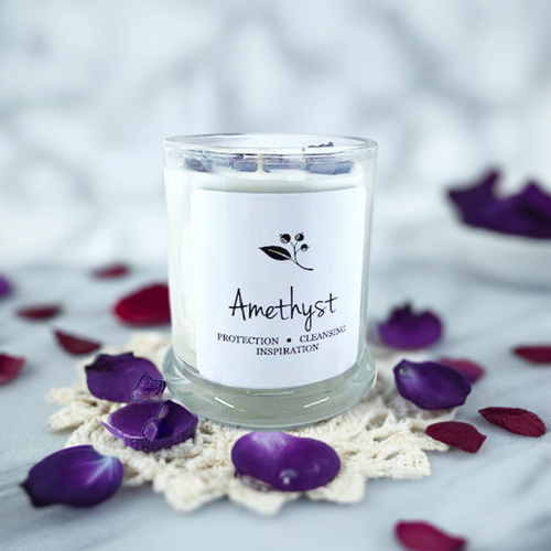 CRYSTAL Candle Rose & Vanilla Scent