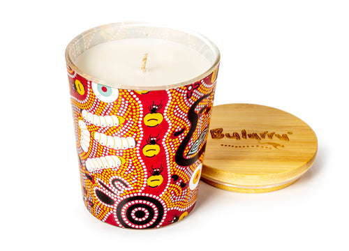 Bulurru Aboriginal Soy Candle , Bush Tucker - Tan , Orange Blossom Scent