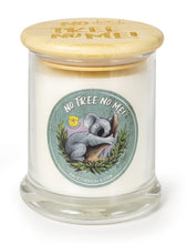 Load image into Gallery viewer, Koala Foundation Clear Glass Candle , No Tree No Me , Eucalyptus & Mint Scent