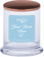 Load image into Gallery viewer, Personalised Signature Collection Soy Candle Orange & Ginger Scent