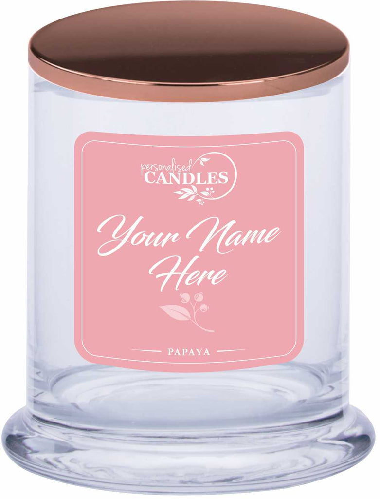 Personalised Signature Collection Soy Candle Papaya Scent