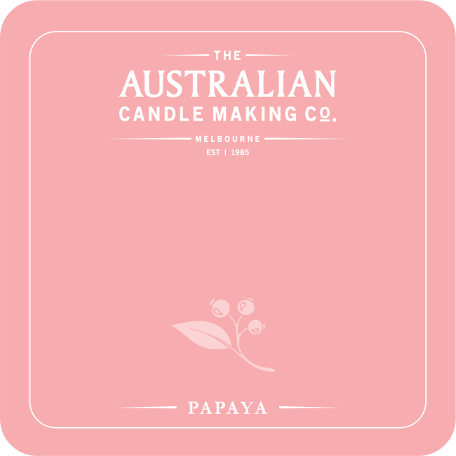Personalised Signature Collection Soy Candle Papaya Scent