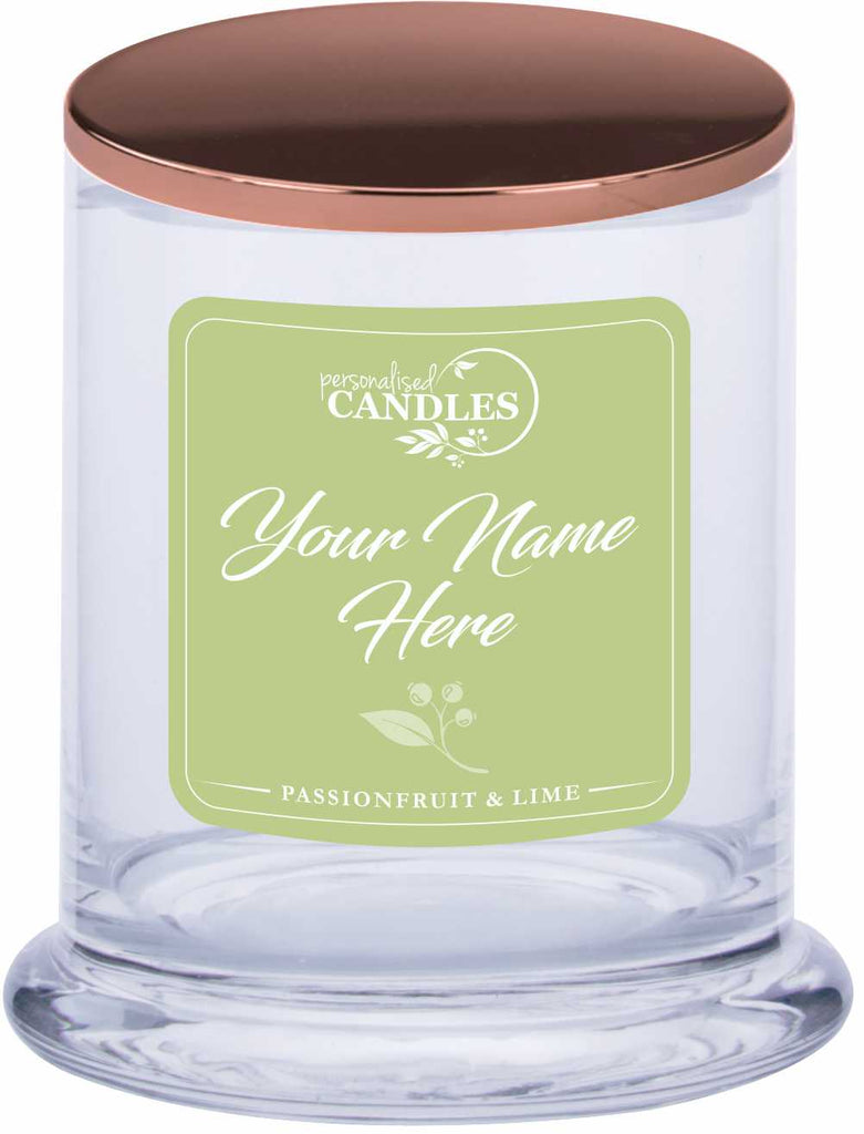 Personalised Signature Collection Soy Candle Passionfruit & Lime Scent
