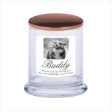 Pet Memorial Candle With Photo - Papaya Scent