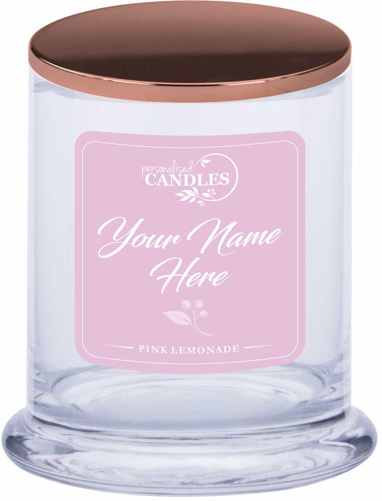 Personalised Signature Collection Soy Candle Pink Lemonade Scent