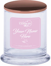 Load image into Gallery viewer, Personalised Signature Collection Soy Candle Pink Lemonade Scent