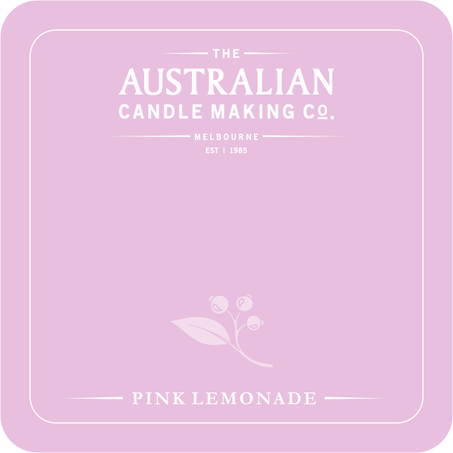 Personalised Signature Collection Soy Candle Pink Lemonade Scent