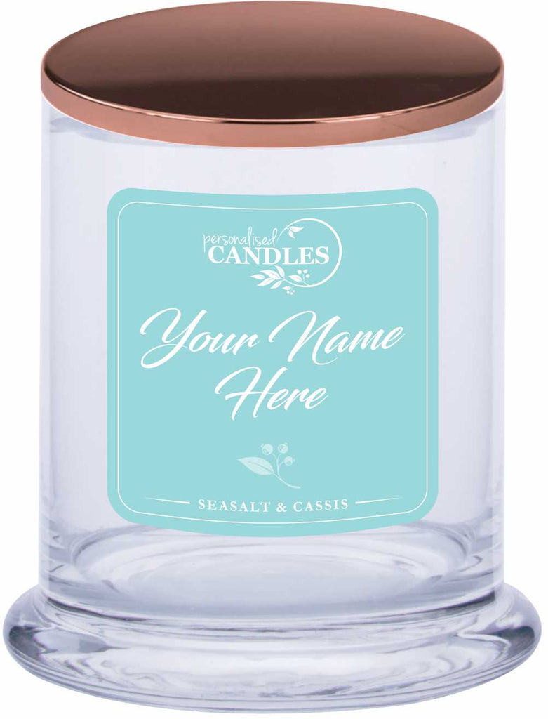 Personalised Signature Collection Soy Candle Sea Salt & Cassis Scent