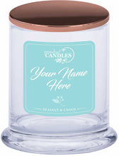 Load image into Gallery viewer, Personalised Signature Collection Soy Candle Sea Salt &amp; Cassis Scent
