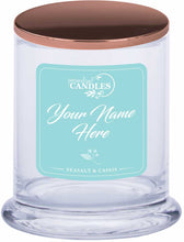 Load image into Gallery viewer, Personalised Signature Collection Soy Candle Sea Salt & Cassis Scent