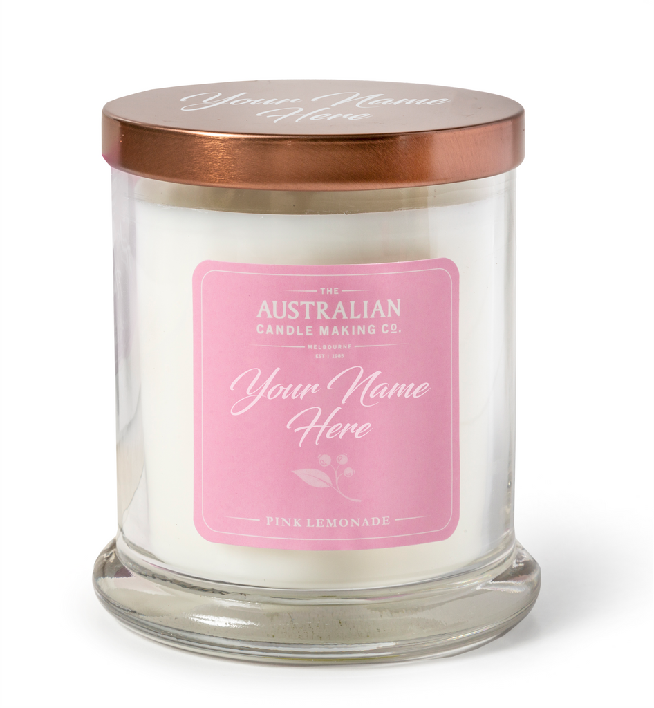 Personalised Signature Collection Soy Candle Pink Lemonade Scent