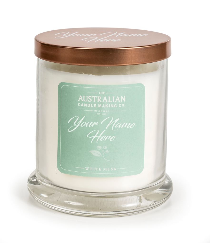 Personalised Signature Collection Soy Candle White Musk Scent
