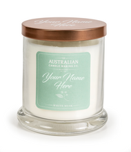 Load image into Gallery viewer, Personalised Signature Collection Soy Candle White Musk Scent
