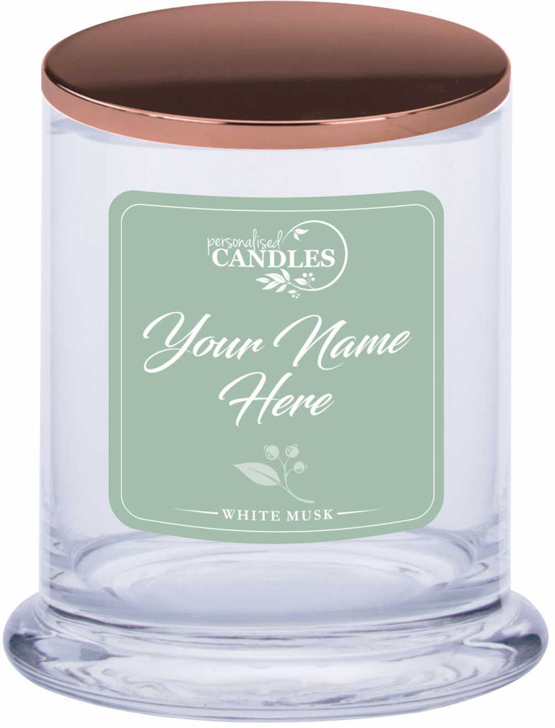 Personalised Signature Collection Soy Candle White Musk Scent