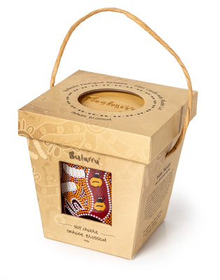 Bulurru Aboriginal Soy Candle , Bush Tucker - Tan , Orange Blossom Scent