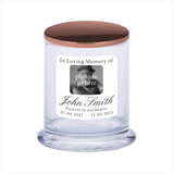 Memorial Candle With Photo - Rose & Vanilla Scent