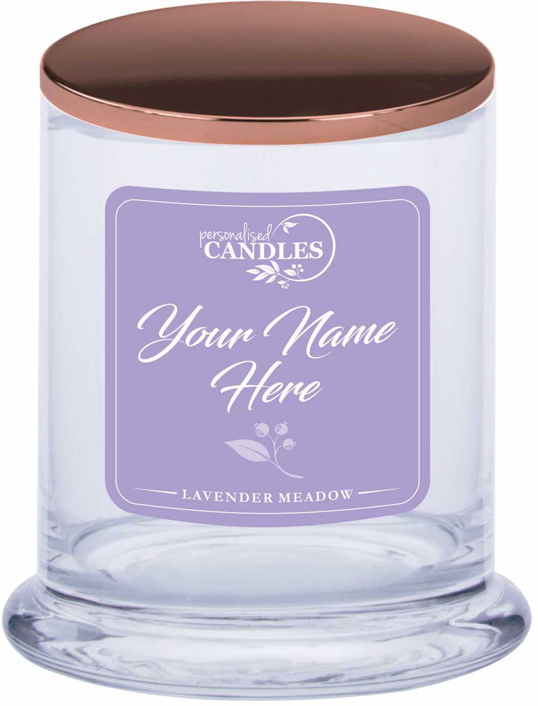 Personalised Signature Collection Soy Candle Lavender Meadow Scent