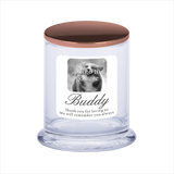 Pet Memorial Candle With Photo - Rose & Vanilla Scent