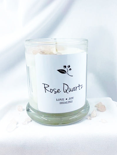 CRYSTAL Candle Rose & Vanilla Scent