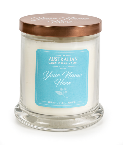 Personalised Signature Collection Soy Candle Orange & Ginger Scent