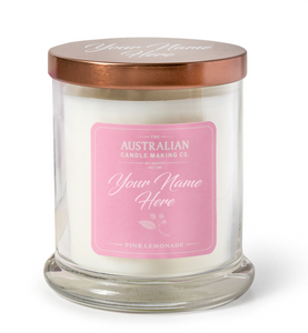 Personalised Signature Collection Soy Candle Pink Lemonade Scent
