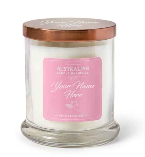 Personalised Signature Collection Soy Candle Pink Lemonade Scent