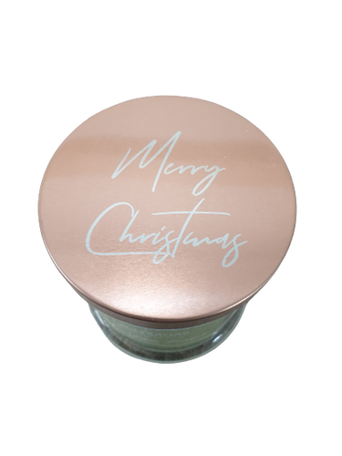 Merry Christmas Personalised Scented Candle Gift With Laser Engraved Lid